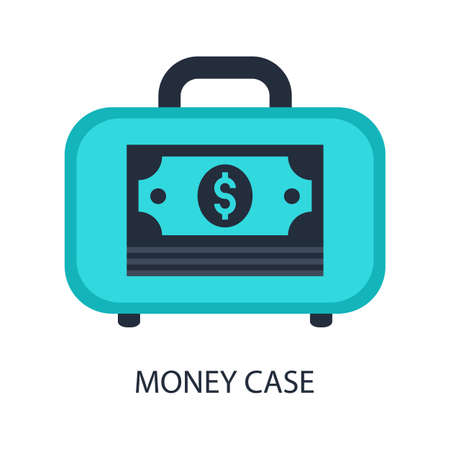 A case with money.のイラスト素材