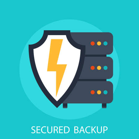 Secured  backupのイラスト素材