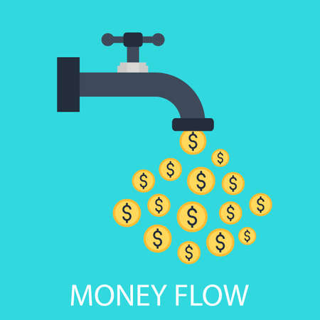 Money flowのイラスト素材