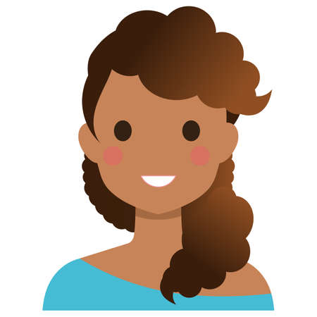 A nice curly woman.のイラスト素材