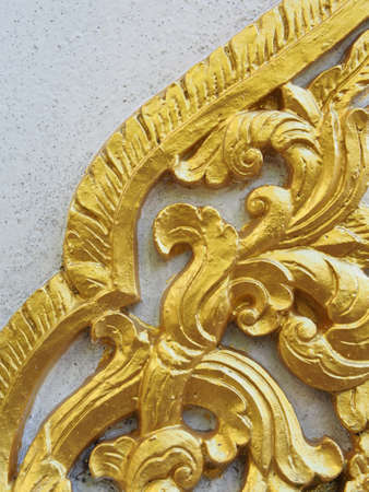 The golden stucco in the Buddhist temple