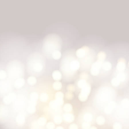 Vector bokeh background. Festive defocused white lights. Abstract blurred illustration.のイラスト素材