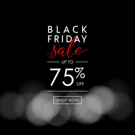 Black Friday Sale illustration for social media banner, ad, newsletter, poster, flyer, website. Typographic vector design.のイラスト素材