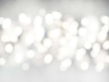 Vector bokeh background. Festive defocused white lights. Abstract blurred illustration.のイラスト素材
