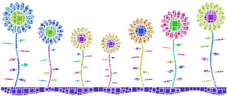 Flowers colouredのイラスト素材
