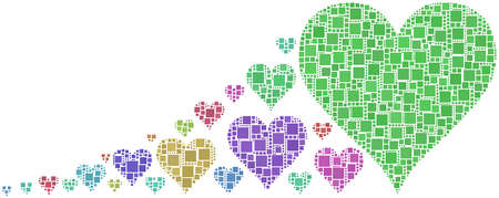 Queue of heartsのイラスト素材