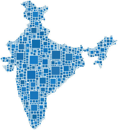 Map of Indiaのイラスト素材
