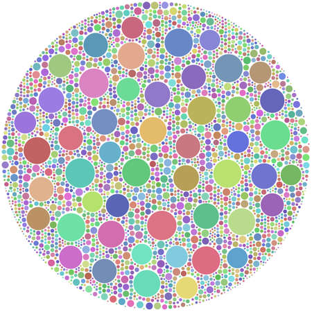 Little Circles inside a big one in an arlequin mosaicのイラスト素材