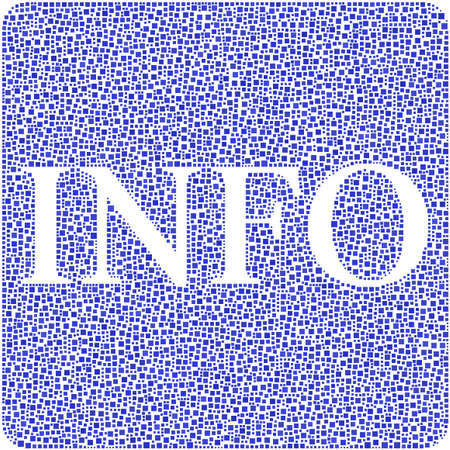 Info in a mosaic of little blue squaresのイラスト素材