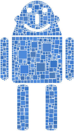 Mosaic of a Robotのイラスト素材