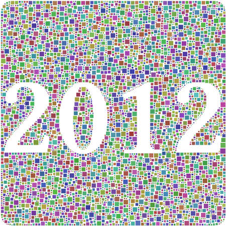 2012 in a mosaic of squaresのイラスト素材