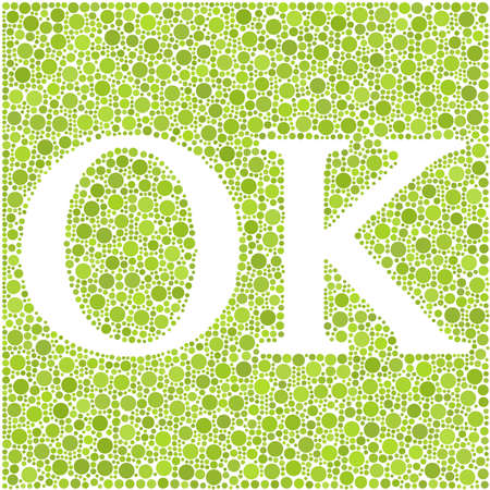OK! in a mosaic of circlesのイラスト素材