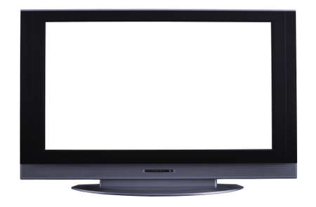 Lcd television monitor on a white background