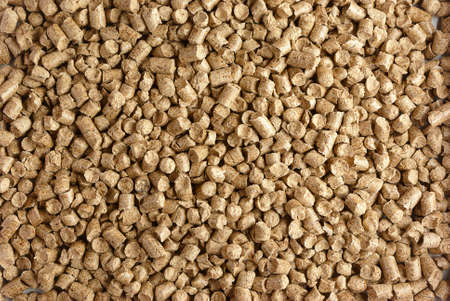 Close-up of small wood pelletsの写真素材