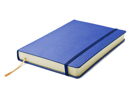 Blue book on a white backgroundの写真素材