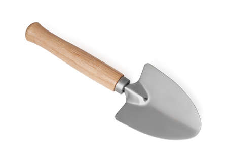 Garden shovel on a white background