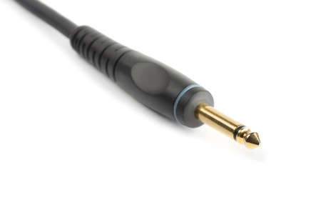 Audio cable on a white background
