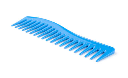 Blue comb on a white background
