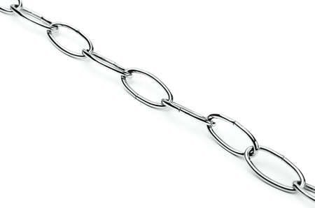 Chain links on a white background