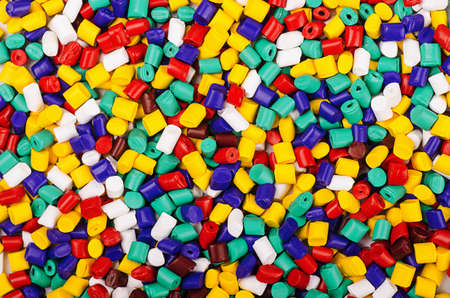 Colorful industrial plastic granules backgroundの写真素材