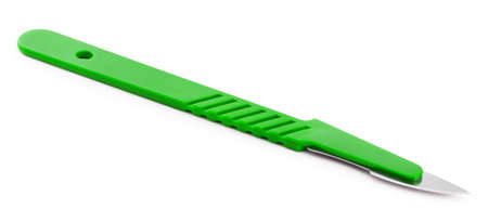 Medical scalpel isolated on the white backgroundの写真素材