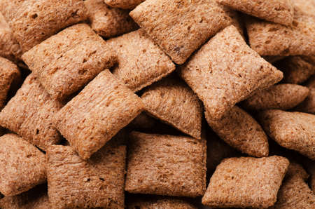 Chocolate pillows, healthy breakfast as background 