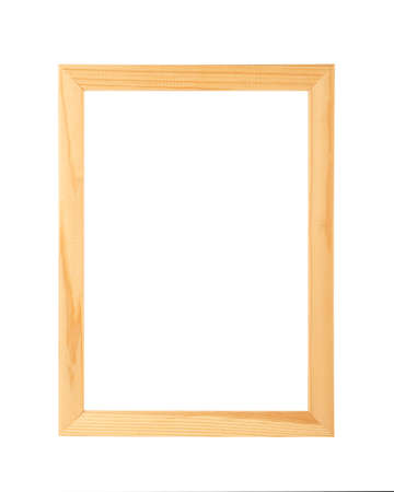 Wooden frame isolated on a white background