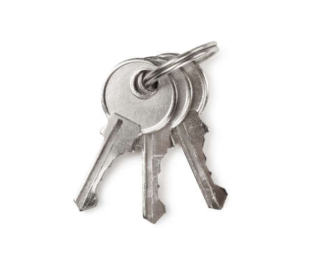 Bunch of keys isolated on a white background