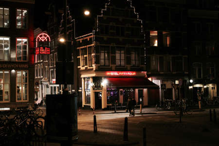 Amsterdam at nightのeditorial素材
