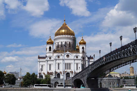 Christ the Savior Cathedral in Moscow in the Russian Federationの写真素材