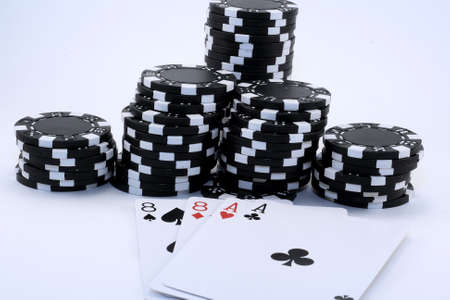 Aces and Eights with black chips