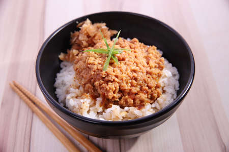 Taiwanese food, cuisine, food photography, braised pork, salmonの写真素材