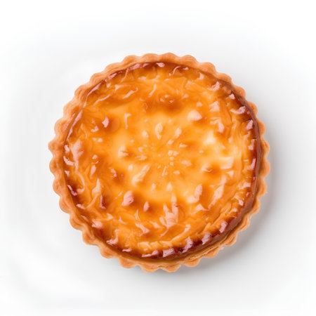 tart isolated on white background. Top view. Flat lay.の素材