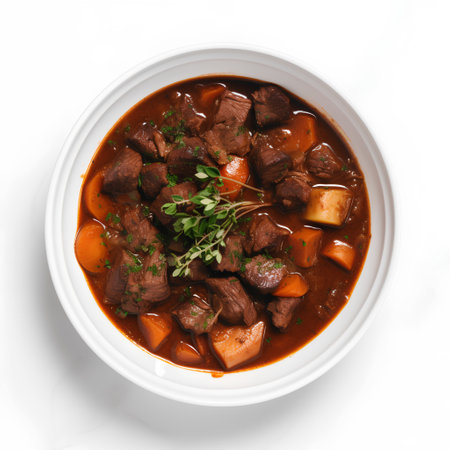 Beef Bourguignon - French stew with potatoes and carrotsの素材