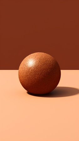 Easter egg on orange background. 3d render. Minimal concept.の素材