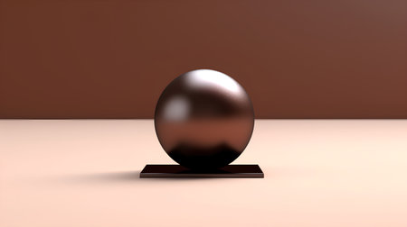 Easter egg. 3D render of an egg on a stand.の素材