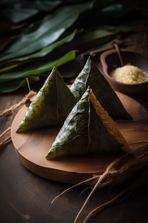 Rice dumplings - zongzi, rice dumplingの素材