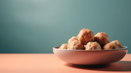 Nuts in a bowl on the table. 3d rendering.の素材