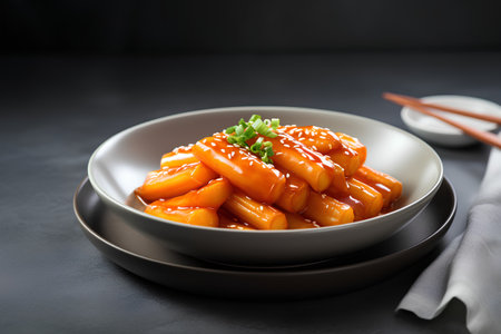 Korean food, simmered squid in sweet and sour sauceの素材