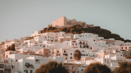 White architecture on Santorini island, Greece. Color toning applied.の素材