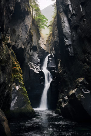 Waterfall in the Black Forest (South Tyrol, Italy)の素材