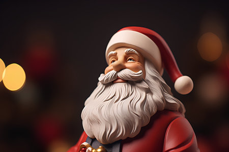 Santa Claus. Christmas and New Year background. 3d illustration.の素材