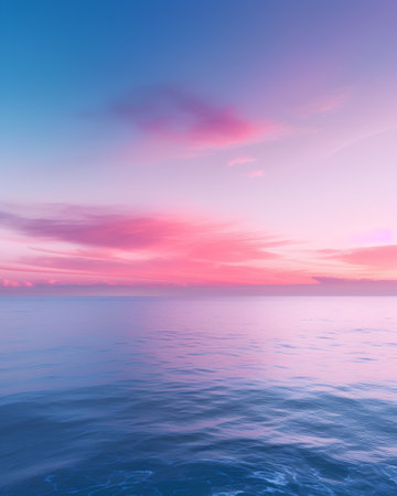 Beautiful sunset over the sea. 3D illustration for your designの素材