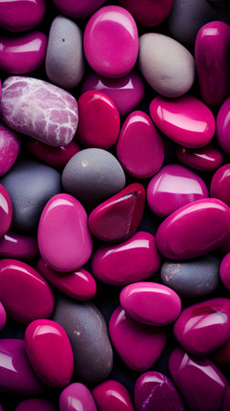 Abstract background of multicolored pebbles. Collage.の素材