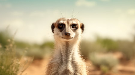 Meerkat (Suricata suricatta) in Africaの素材