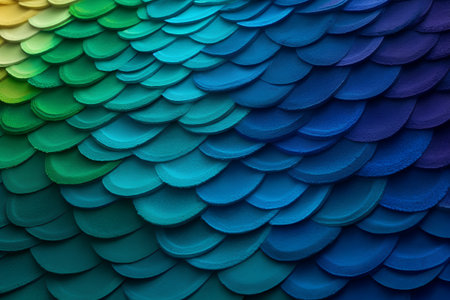 Abstract background of multicolored scales. 3d rendering, 3d illustration.の素材