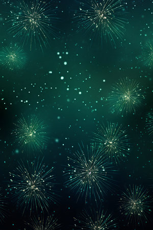 Fireworks background. Colorful fireworks on night sky. Vector illustration.の素材