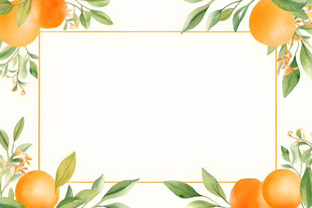 Easter frame with watercolor eggs and green leaves on white backgroundの素材