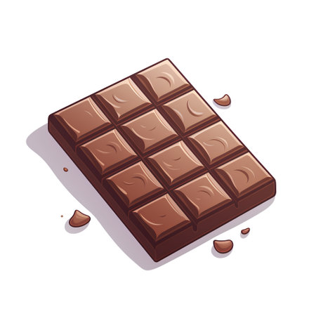 Chocolate bar. Vector illustration. Isolated on white background.の素材