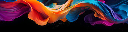 abstract background with colorful flowing liquid. 3d rendering, 3d illustration.の素材